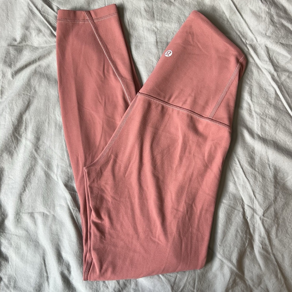 LULULEMON Align High Rise Leggings Desert Red Size 4 Yoga Activewear Soft W5CZUS - Picture 7 of 7
